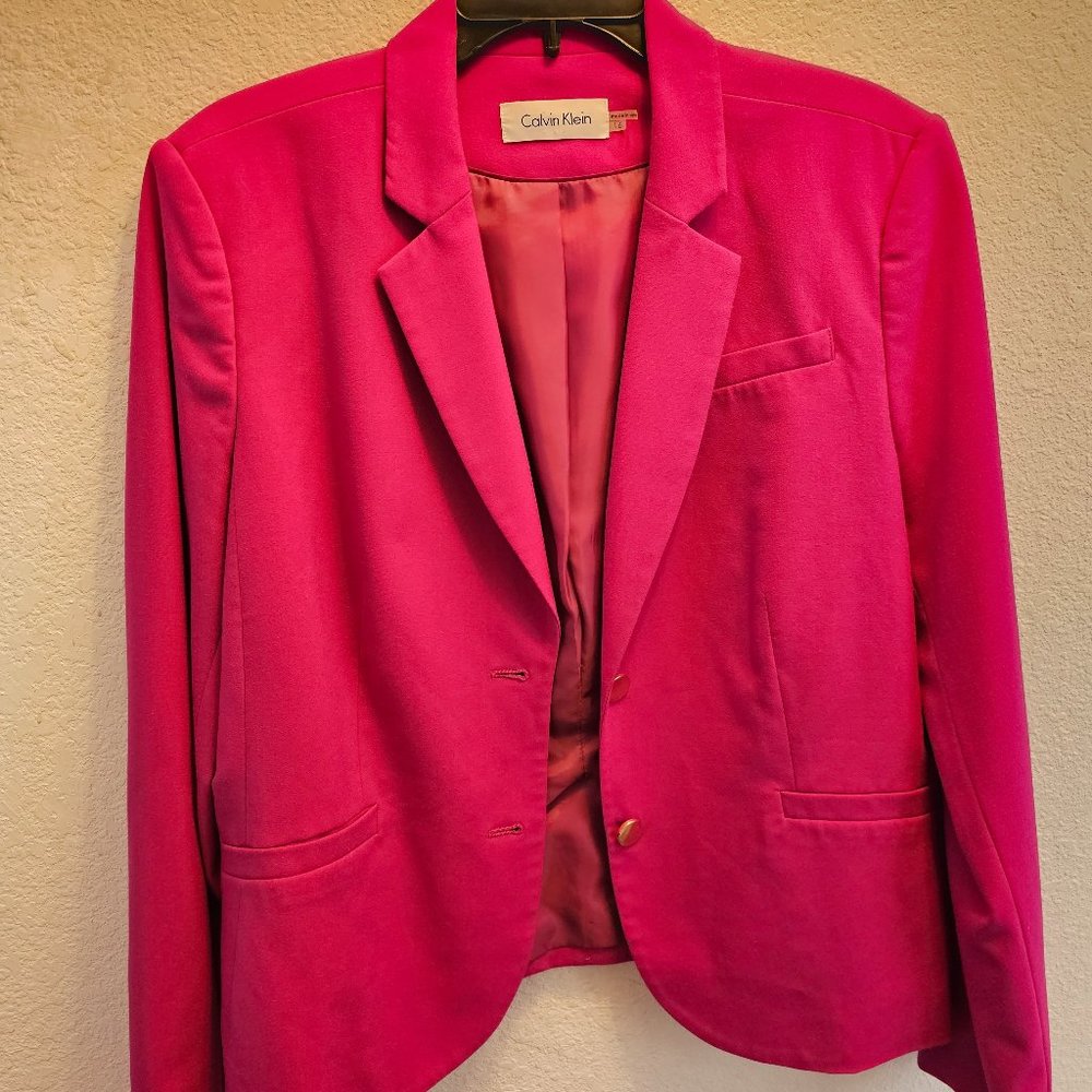 Women's Calvin Klein SZ 16 Fushia blazer